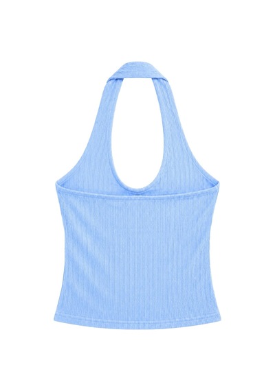 Vadon 1010 Kadın Bürümcük Dokulu Halter Yaka Crop Atlet Bol Paça Pantolon Takım Bebe Mavi Vadon 1010 Kadın Bürümcük Dokulu Halter Yaka Crop Atlet Bol Paça Pantolon Takım Bebe Mavi