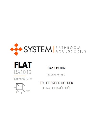 System Flat Tuvalet Kağıtlığı Füme Renk Ba1019 002 Bbn Çok Renkli