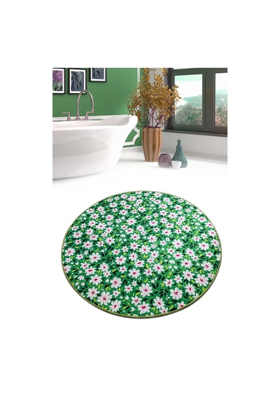 Cladant Çap Banyo Halısı Djt 100x100 cm Çok Renkli