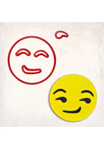 Emoji İmalı Detay Kurabiye Kalıp Seti 4 Lü KIrmızı