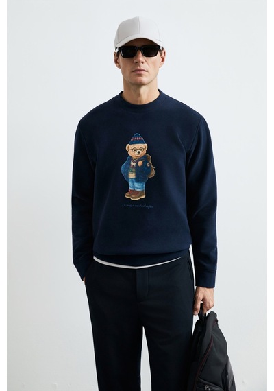 Lufian Mıles Erkek Sweatshirt Lacivert