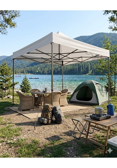 Missidea 3 3 Premium Makaslı Katlanır Çardak Beyaz
