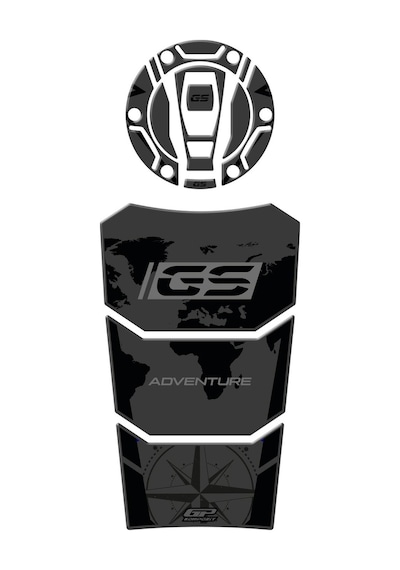 GP Kompozit BMW R 1200 GS / R 1250 GS ADV 2013-2024 Uyumlu Tank Pad Siyah