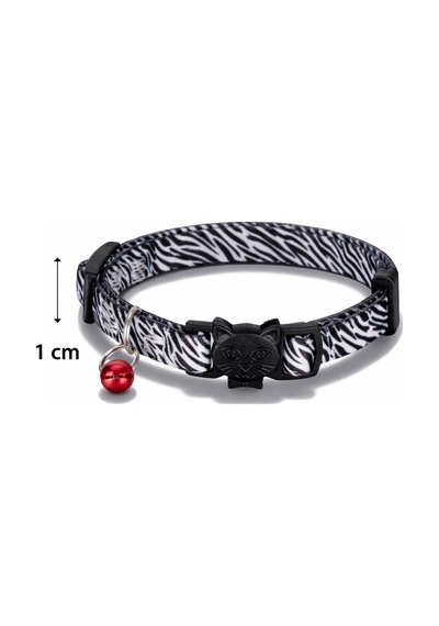 Swissplus Urban Paws Zebra Noir Recycled Kedi Tasması- 10 Mm