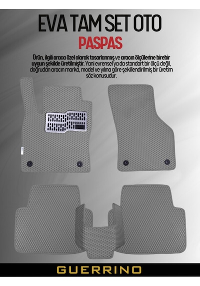 Skoda-super B- 2015-2023 İçin Eva İç Paspas Takımı Metal Topukluk Dahil