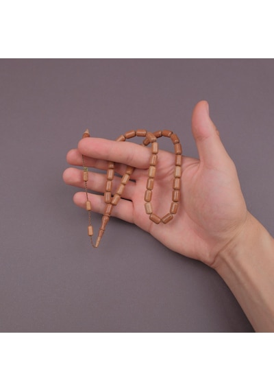 Pembe Fildişi Ağacı Pink Ivory Kapsül Kesim 7x11.5mm Tesbih Mehmet Erbabacan İmzalı
