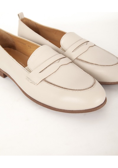 Dericlub Kadın Gerçek Deri Loafer Br 04037 Bej