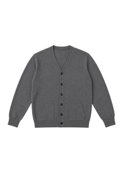Battalmoda Erkek Büyük Beden Füme Cepli Düğmeli Triko Hırka 3xl-4xl-5xl-6xl