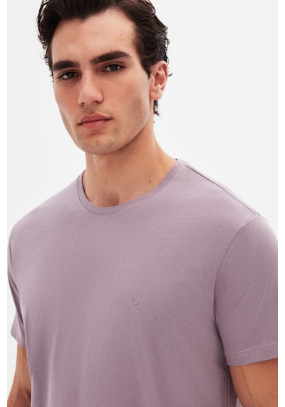 D's Damat Ds Damat Regular Fit Sorbe Düz Nakışlı %100 Pamuk T-shirt 4hc140632006m Sorbe