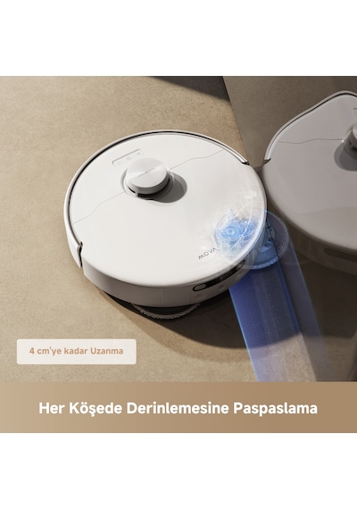MOVA P50 Pro Ultra 19000 PA Emiş Güçlü Robot Süpürge Beyaz