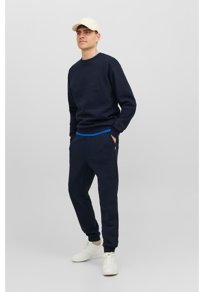 Jack & Jones Jjebradley Sweat Crew Lacivert Erkek Sweatshirt Lacivert