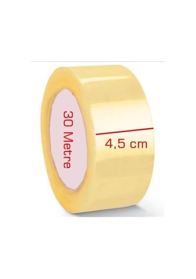 Koli Bandı, Şeffaf, 4,5 Cm Genişlik, 30 Metre Uzunluk, 6 Adet Diğer