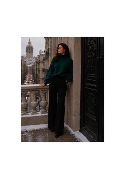 Hira Life Fashion Sfg Life Moda Kadın Balıkçı Yaka Tüylü Şardonlu Oversize Kazak Zümrüt Zümrüt Hira Life Fashion Sfg Life Moda Kadın Balıkçı Yaka Tüylü Şardonlu Oversize Kazak Zümrüt Zümrüt