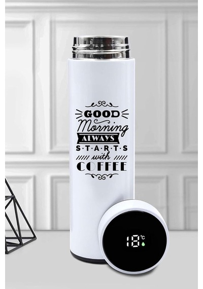 Tasarım Dereceli Termos & Siyah French Press & Siyah Kupa & Alerya Premium Filtre Kahve Seti