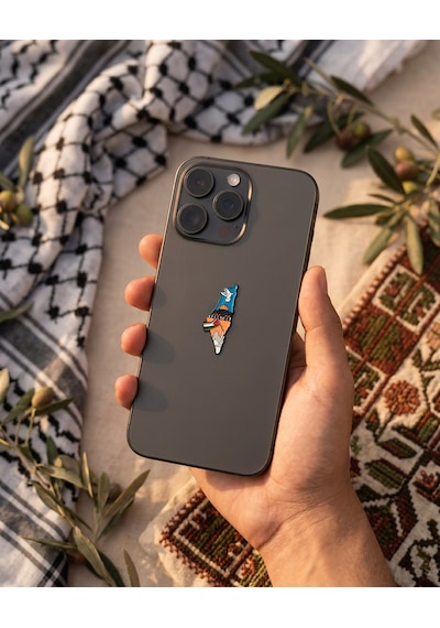 Anka Kanatlarında Kubbetu S-sahra Filistin Haritası 3d Telefon Arka Süs A300124