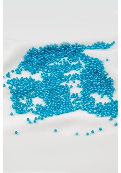 Turkuaz 3 Mm Plastik İnci Boncuk Takı Aksesuar Malzemesi 25 Gr