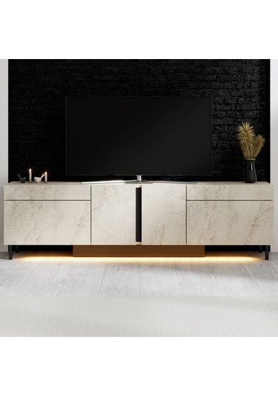 Paris Siyah Demir Ayaklı Rgb Led Işık Sistemli Traverten Tv Ünitesi Tv Sehpası Traverten - Siyah Paris Siyah Demir Ayaklı Rgb Led Işık Sistemli Traverten Tv Ünitesi Tv Sehpası Traverten - Siyah