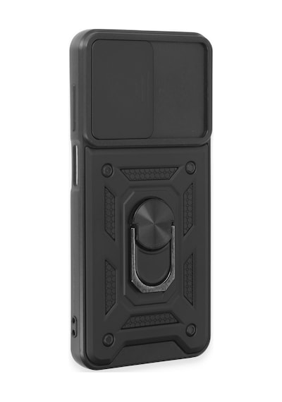 Samsung Galaxy  Uyumlu,  M14 5g Kılıf Pars Lens Yüzüklü Silikon - Siyah