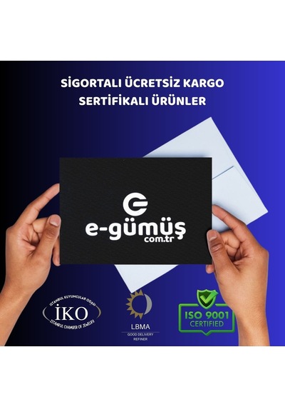 E-gümüş 1000gr. Külçe Gümüş