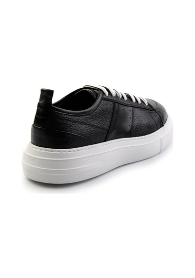 Bambi Siyah Hakiki Deri Erkek Sneaker E01083018003 Siyah