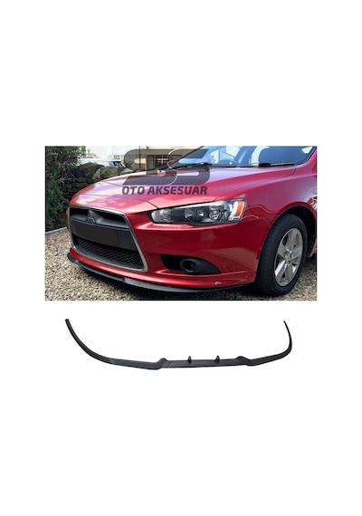 Mitsubishi Lancer Evo Cupra R Uyumlu Ön Lip Mat Siyah Ön Tampon Lip  (Sts Oto Aksesuar) (01)