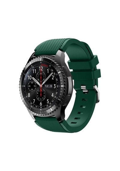 Watch Gt/gt2/gt2 Pro Klasik Çizgi Desenli 22mm Silikon Kordon R2840-askeri Yeşil