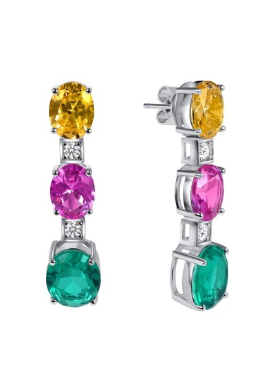 Swarovski Cubic Taşlı Gümüş Küpe