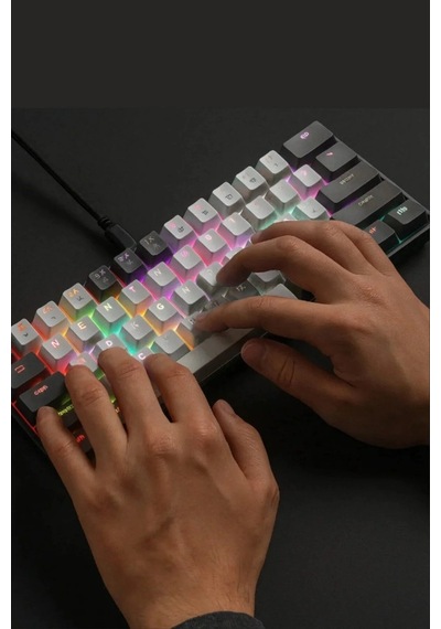 Miaxtreme T60 V2 Wb Rgb Türkçe Q Red Switch Oyuncu Gaming Klavye 61 Tuş Gaming Oyuncu Klavyesi