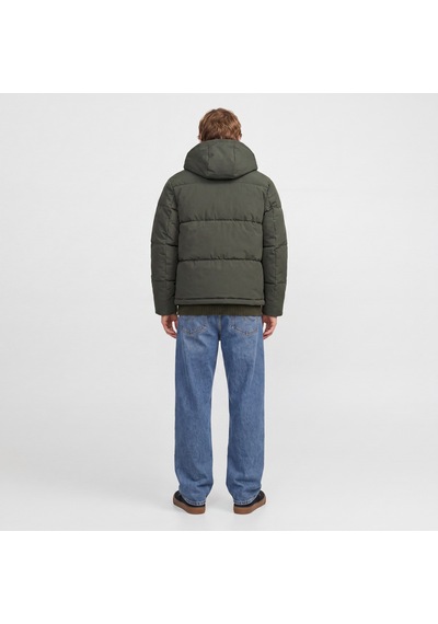 Jack & Jones Erkek Ayarlanabilir Bagcikli Kapüsonlu Puffer Ceket - Galaxy - 12303930 Rosin