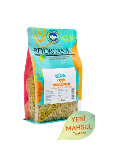 Beyorganik Organik Yeşil Mercimek 500 G