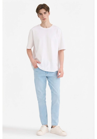 Defacto Pedro Slim Fit Dar Kalıp Normal Bel Dar Paça Jean Pantolon F2989ax25aunm39 Mavi