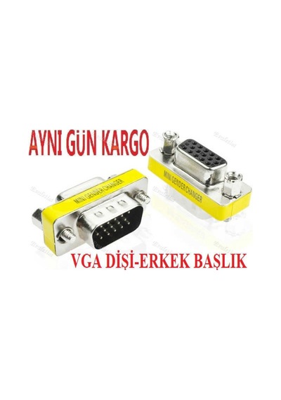 Vga Dişi Erkek 15 Pin Çevirici 5222A Dönüştürücü Adaptör Adapto
