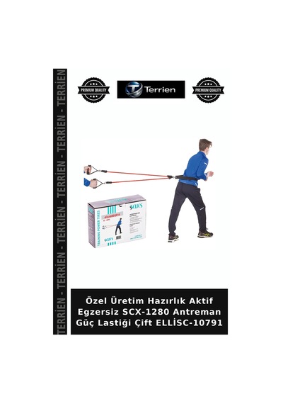 Özel Üretim Hazırlık Aktif Egzersiz Scx-1280 Antreman Güç Lastiği Çift Ellisc-10791 Çok Renkli