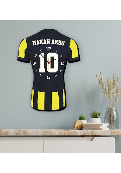 Bk Gift Kişiye Özel İsimli Taraftar Forma 3d Ahşap Duvar Saati-2, Arkadaşa Hediye, Sevgiliye Hediye, Doğum Günü Hediyesi Kobitmeyencom30154 Bk Gift