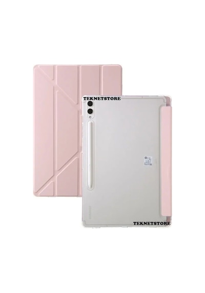 Samsung Galaxy Uyumlu Tab S9 Fe Plus 12.4 Uymlu Standlı Kalem Bölmeli Akıllı Kılıf Kılıf