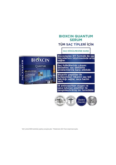 Bioxcin Quantum Saç Bakım Serumu 6 Ml X 15 2 Adet