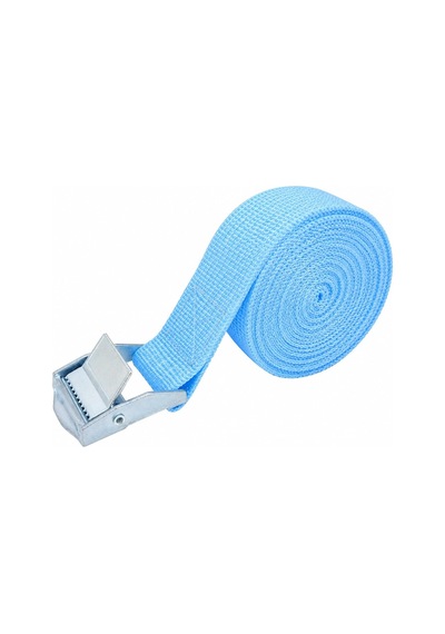 Kargo Bağlama Kayışı 3 Metre Açık Mavi Metal Tokalı 2 Adet