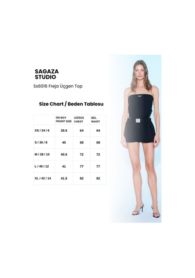 Sagaza Studio Ss6016 Üçgen Büstiyer Siyah