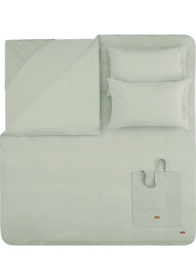 Yataş Bedding Plain Tek Kişilik Ranforce Nevresim Takımı-Adaçayı