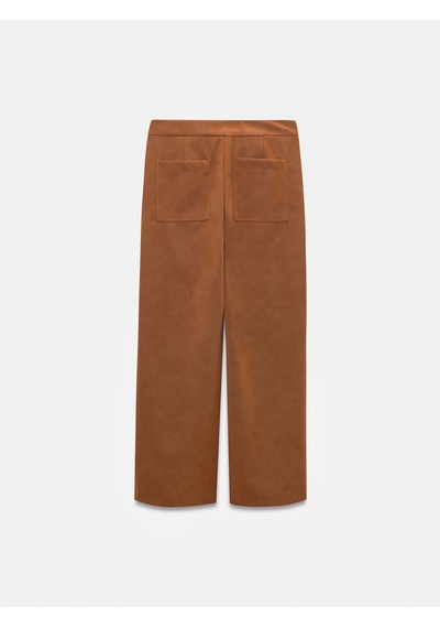 Dilvin 72257 Dikiş Detaylı Süet Pantolon-camel Camel