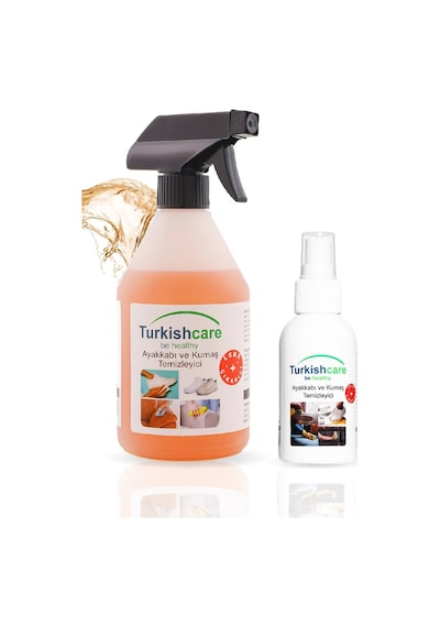 Turkishcare Ayakkabı Ve Kumaş Temizleme Spreyi 500 Ml + 100 Ml Seyahat Boyu Birlikte Renksiz