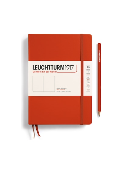 Leuchtturm1917 Doğal Renkler Serisi Not Defteri, Orta Boy A5 , Sert Kapak, 251 Numaralandırılmış Sayfa, Düz, Tilki Kırmızısı Kırmızı Leuchtturm1917 Doğal Renkler Serisi Not Defteri, Orta Boy A5 , Sert Kapak, 251 Numaralandırılmış Sayfa, Düz, Tilki Kırmızısı Kırmızı