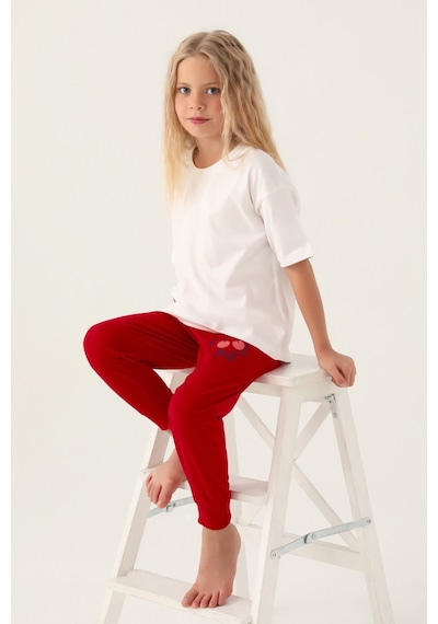 Rolypoly Cool Girl Krem Kız Çocuk Pijama Takımı 5274-42945 Krem