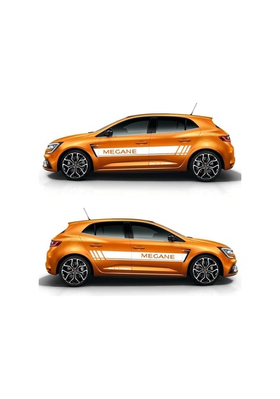 One Vıp Sale Renault Megane Yazılı Düz Şerit Yan Kapı Sticker