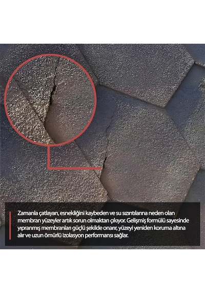 Alkoru 5 Kg Kırmızı Kumlu Likit Membran Renkli Reçine Esaslı Sıvı Su Yalıtım Malzemesi