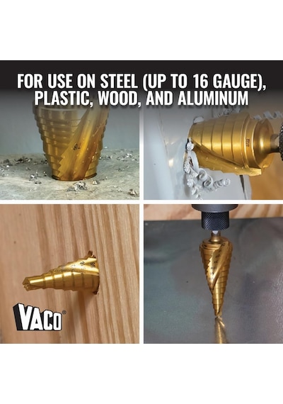 Klein Tools 25951 Elektrikçi Kademeli Matkap Ucu Seti, Spiral Çif