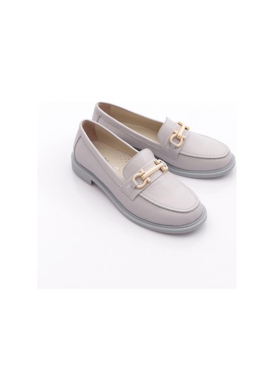 Dgn 6007 Kadin Loafer Ayakkabi Gümüş Gri
