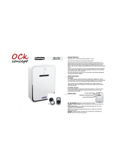 Cuppon Kepenk Ups 1200w, Cuppon Sm1200 Kepenk Güç Kaynağı, Cuppon Ups - 1200 Watt Kepenk İçin Kesintisiz Güç Kay