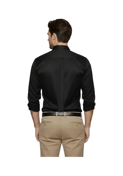 Deepsea Siyah Slim Fit Erkek Gömlek Kolay Ütülenen Nefes Alan Kumaş, Dört Mevsim Şıklık 2608515 Siyah Deepsea Siyah Slim Fit Erkek Gömlek Kolay Ütülenen Nefes Alan Kumaş, Dört Mevsim Şıklık 2608515 Siyah