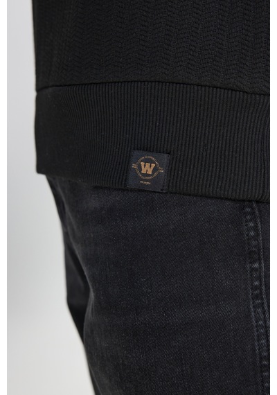 Wrangler Regular Fit Normal Kesim Bisiklet Yaka Siyah Sweatshirt W242593001 Siyah